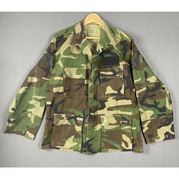 US Air Force Camo Sz Medium R Jacket Staff Sargent - Picture 1 of 16